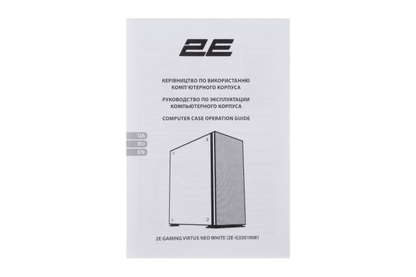 2E Gaming Корпус Virtus Neo G3301NW без БЖ 2xUSB3.0, 1xUSB2.0, 3x140мм ARGB, 1x120мм ARGB, VGA 340мм, LCS ready, контролер з пультом, TG Side Panel, ATX, білий 2E-G3301NW фото