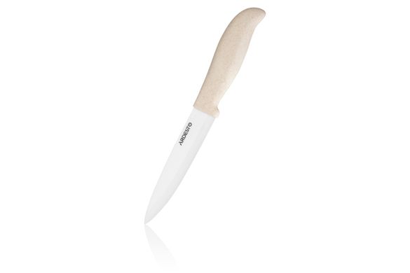 Нож керамический слайсерный Ardesto Fresh 24.5 см, бежевый, керамика/пластик AR2124CS фото
