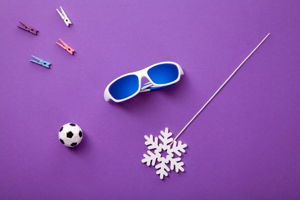 Детские солнцезащитные очки Koolsun бело-голубые серии Sport (Размер: 3+) KS-SPWHSH003 фото