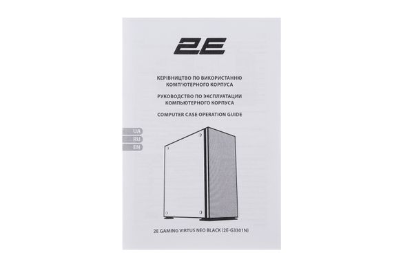 2E Gaming Корпус Virtus Neo G3301N без БП 2xUSB3.0, 1xUSB 2.0 3x140мм ARGB, 1x120мм ARGB VGA 340мм LCS ready контроллер с пультом TG Side Panel ATX чёрный 2E-G3301N фото