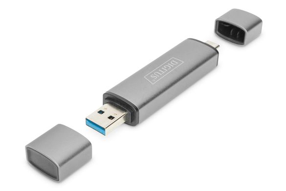 Кардридер DIGITUS USB-C/USB 3.0 SD/MicroSD DA-70886 фото
