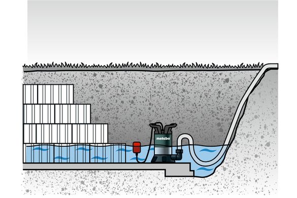 Насос дренажный для чистой воды Metabo TP 6600 , 250 Вт, 6.6 кубов/час, высота подачи 6 м, погружение до 5 м., 5.3 кг 0250660000 фото