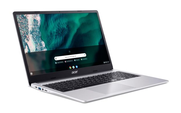 Acer Ноутбук Chromebook CB315-4HT 15" FHD IPS Touch, Intel C N4500, 4GB, F128GB, UMA, ChromeOS, сріблястий NX.KBAEU.001 фото