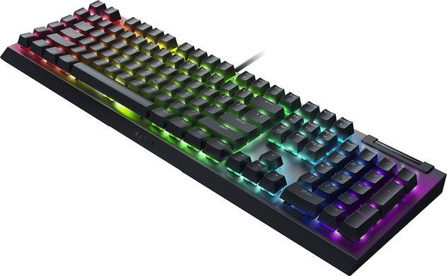 Razer Клавиатура механическая BlackWidow V4 X, 110key, Yellow Switch, USB-A, EN/RU, RGB, чёрный RZ03-04702500-R3R1 фото