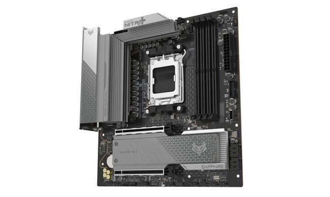 SAPPHIRE Материнская плата SAPPHIRE NITRO+ B850M WIFI sAM5 B850 4xDDR5 M.2 HDMI DP WiFi BT mATX 52123-01-40G фото