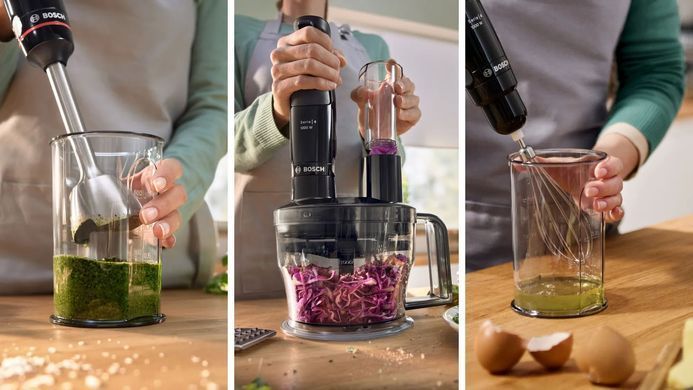 Bosch Blender submersible, 1000Вт, chopper, black