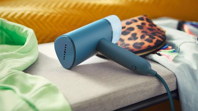 Philips Відпарювач компактний 3000 Series, 1000Вт, 100мл, постійна пара - 20гр, складана ручка, синій STH3000/20 фото