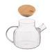 ARDESTO Tea pot Iceberg 1000ml, borosilicate glass, bamboo, transparent
