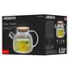 ARDESTO Tea pot Iceberg 1000ml, borosilicate glass, bamboo, transparent