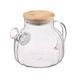 ARDESTO Tea pot Iceberg 1000ml, borosilicate glass, bamboo, transparent