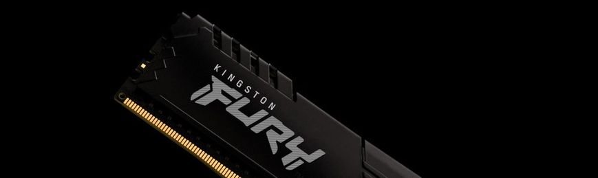 Пам'ять ПК Kingston DDR4 32GB KIT (16GBx2) 3200 FURY Beast Black KF432C16BBK2/32 фото