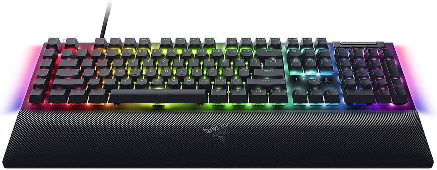 Razer Клавіатура механічна BlackWidow V4, 114key, Yellow Switch, USB-A, EN/RU, RGB, чорний RZ03-04692500-R3R1 фото