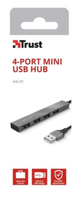 USB-хаб Trust Halyx Aluminium 4-Port Mini USB Hub 23786_TRUST фото