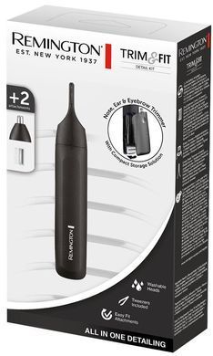 Remington Тример Trim & Fit, ААх1, вібраційний мотор, насадок-3, чохол, титан.напил., чорний NE8000 фото