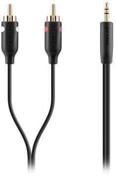 Belkin Кабель jack 3.5 > 2xRCA (M/M), 2м, чорний F3Y116BT2M фото