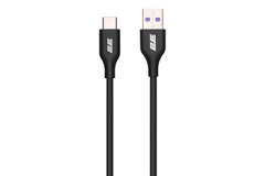 2E Кабель USB-A - USB-C Glow 1m black 2E-CCAC-BL фото