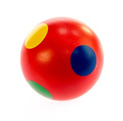 Nic Кулька дерев'яна в крапочку червоний NIC2197 - купити в інтернет-магазині Coolbaba Toys