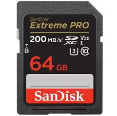 Карта памяти SanDisk SD 64GB C10 UHS-I U3 R200/W90MB/s Extreme Pro V30 SDSDXXU-064G-GN4IN фото