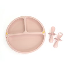 Набір посуду Oribel Cocoon тарілка, ложка, виделка рожевий OR224-90013 фото