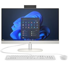 HP Комп'ютер персональний моноблок 240-G10 23.8" FHD IPS AG, Intel i3-N300, 8GB, F512GB, UMA, WiFi, кл+м, 3р, DOS, білий 8T2Z6ES фото