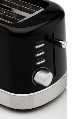 Gorenje Тостер 850Вт, підігрів, розморожування, пластик, чорний