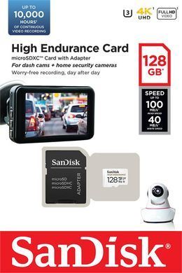 SanDisk High Endurance microSD[Карта памяти microSD 128GB C10 UHS-I U3 V30 R100/W40MB/s High Endurance] SDSQQNR-128G-GN6IA фото