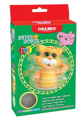 Масса для лепки Paulinda Super Dough Circle Baby Кот заводной механизм, оранжевый PL-081177-4 фото