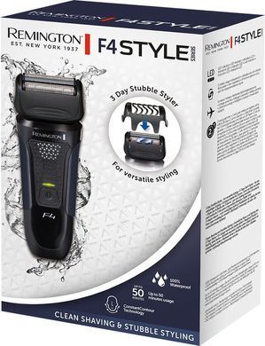 Remington Бритва электр. F4 STYLE SERIES сеточная , бритв.головок-3, сух.+влажн., триммер, черный F4002 фото
