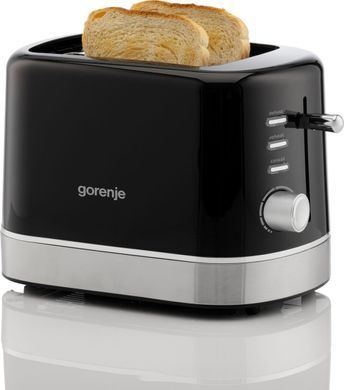 Gorenje Тостер 850Вт, підігрів, розморожування, пластик, чорний