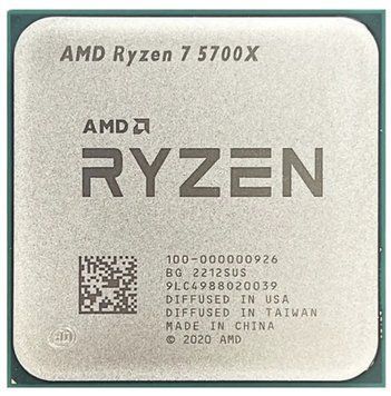 AMD Центральний процесор Ryzen 7 5700X 8C/16T 3.4/4.6GHz Boost 32Mb AM4 65W w/o cooler TRAY 100-000000926 фото
