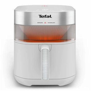 Tefal Мультипіч Easy Fry Infrared, 1500Вт, чаша-7л, сенсорне керув., 8 програм, з віконцем, пластик, світло-сірий EY831GE0 фото