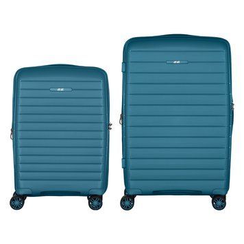 2E Набір валіз 2E, Aero, поліпропілен, (M+S),TSA, 4 колеса, EXP, синій 2E-SPP-AERO-SET2-TB фото