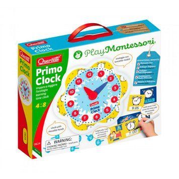 Навчальний ігровий набір серії "Play Montessori" - ПЕРШИЙ ГОДИННИК (стрілки, 24 фішки, картки) 0624-Q фото