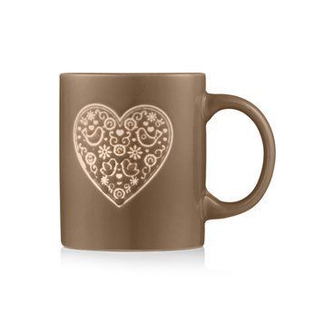 ARDESTO Mug Heart, 320ml, ceramic, gray AR3074G фото
