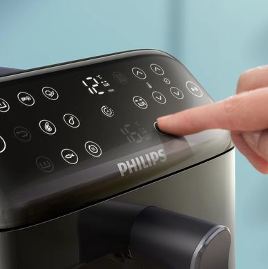 Philips Мультипіч Stacked Dual 2300Вт, чаша-5+5л, сенсорне управл., 6 авто. программ, пластик, чорний NA462/70 фото