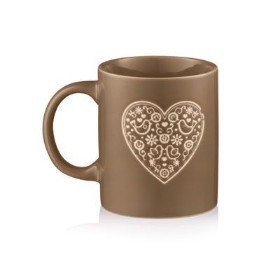 ARDESTO Mug Heart, 320ml, ceramic, gray AR3074G фото