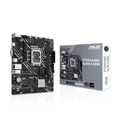 ASUS Материнcька плата PRIME H610M-K ARGB s1700 H610 2xDDR5 M.2 HDMI D-Sub mATX ARGB 90MB1G90-M0EAY0 фото