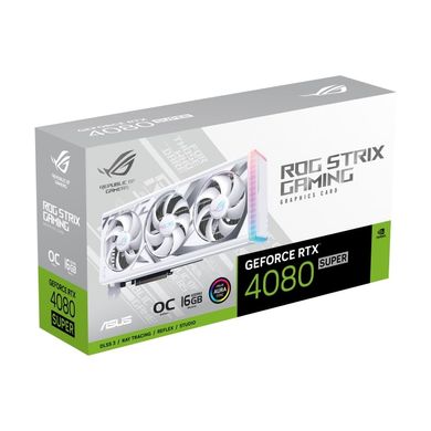 ASUS Видеокарта GeForce RTX 4080 SUPER 16GB GDDR6X STRIX білий OC ROG-STRIX-RTX4080S-O16G-WHITE 90YV0KB2-M0NA00 фото