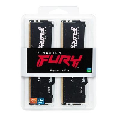Kingston Память ПК DDR5 128GB KIT (64GBx2) 5600 FURY Beast RGB KF556C36BBEAK2-128 фото