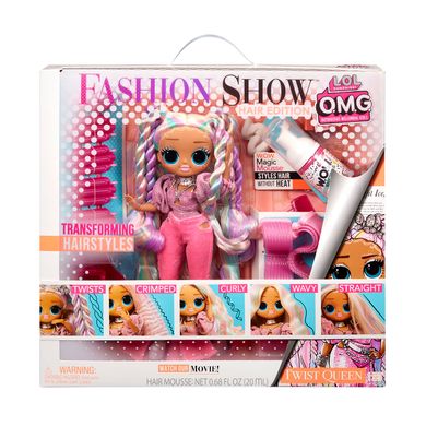 Ігровий набір з лялькою L.O.L. SURPRISE! серії "O.M.G. Fashion show" – МОДНА ЗАЧІСКА КОРОЛЕВИ ТВІСТ 584292 фото