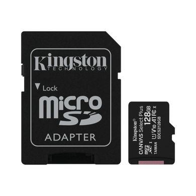 Карта пам'яті Kingston microSD 128GB C10 UHS-I R100MB/s + SD SDCS2/128GB фото