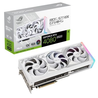 ASUS Відеокарта GeForce RTX 4080 SUPER 16GB GDDR6X STRIX білий OC ROG-STRIX-RTX4080S-O16G-WHITE 90YV0KB2-M0NA00 фото