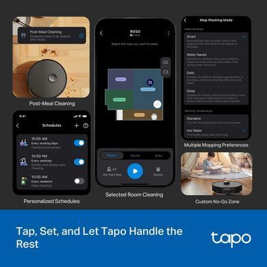 TP-Link Робот-пылесос TAPO TAPO RV 50 PRO OMNI с поддержкой влажной уборки + док-станция TAPO-RV50-PRO-OMNI фото