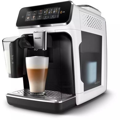 Philips Кофемашина Series 3300, 1.8л, зерно+мол., автомат.капуч, дисплей, авторецептов -6, белый EP3343/50 фото