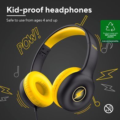 Trust Наушники Nouna Headphones mini-jack, Mic, Черный 25406_TRUST фото