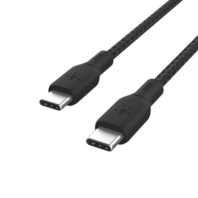 Belkin Кабель заряджання/синхронізації USB-С > USB-С 3м, 100Вт, плетений, чорний CAB014BT3MBK фото