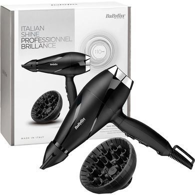 BaByliss Фен, 2200Вт, режимов-2, дифузор, иониз-я, хол. обдув, черный 6713DE фото
