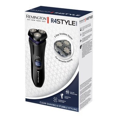 Remington Бритва електр. R4 Style Series роторная, бритв.головок-3, от сети, сух., триммер, черно-синий R4002 фото
