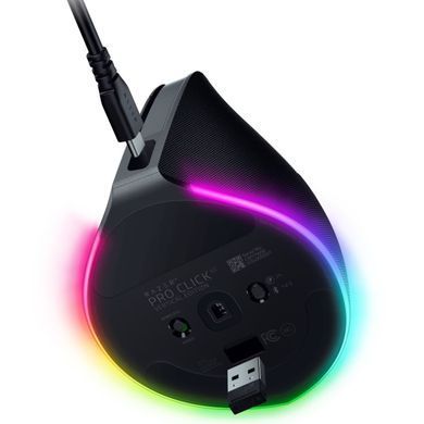 Razer Миша Pro Click V2, USB-A/WL/BT, Vertical Ed., чорний RZ01-05250100-R3G1 фото