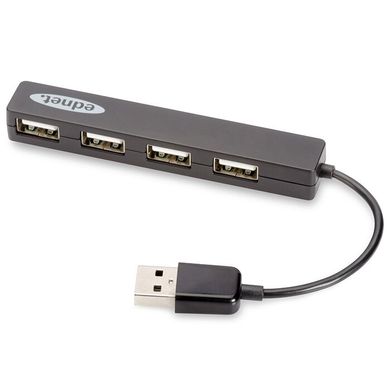 Концентратор EDNET 4 порта, USB 2.0, Black 85040 фото